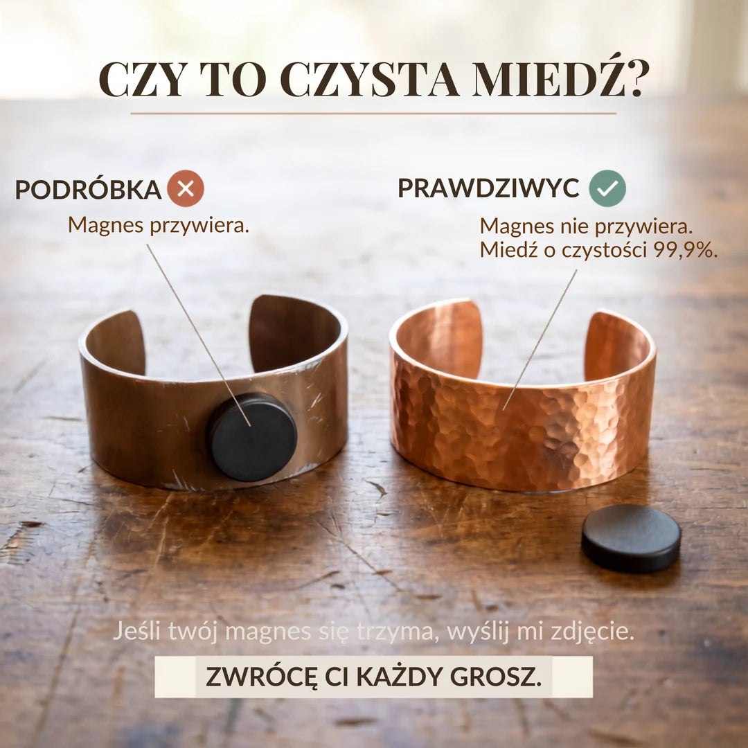 Bransoletka z Miedzi Zofia — Pleciona